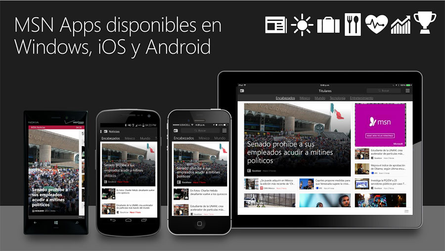 Nuevas MSN Apps diseñadas para cualquier pantalla